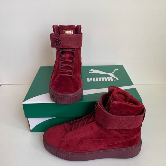 puma platform maroon